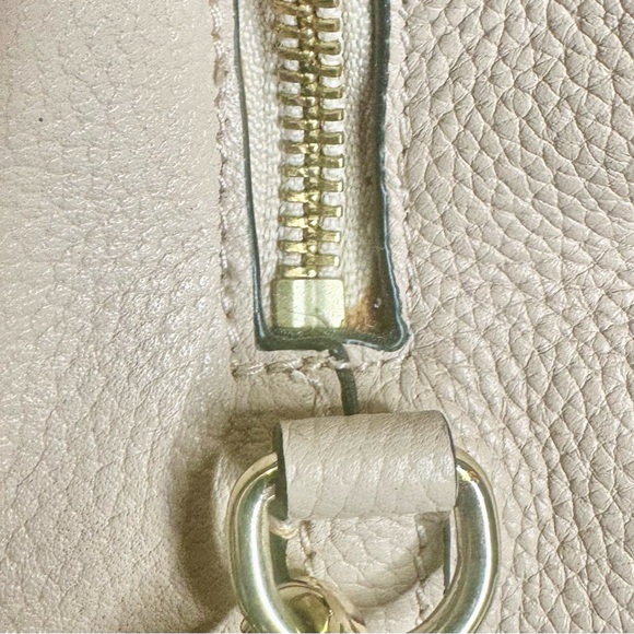 KATE SPADE Ward Place Evangelie Beige Pink Mauve Top Handle Leather Satchel Bag - Picture 12 of 15